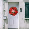 thumbnail image 5 of 16 Inches Christmas Wreath Merry Christmas Front Door Ornament Wall Artificial Pine Garland for Xmas Party Decoration, 5 of 8