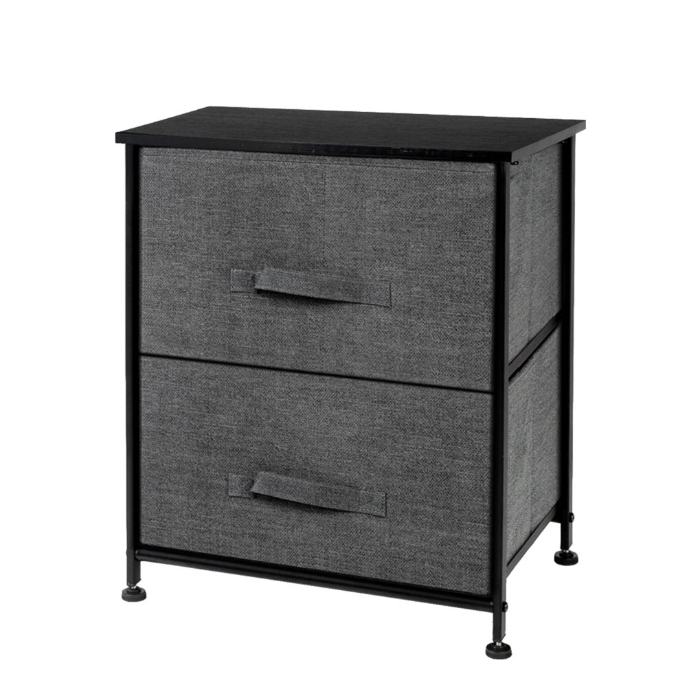 Tcbosik Nightstand, 2 Drawer Dresser for Bedroom, Small Dresser with 2