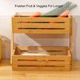 thumbnail image 4 of Bamboo Fruit Basket, Easy To Clean Fruits Stand Storage Holder  For Kitchen, 4 of 8