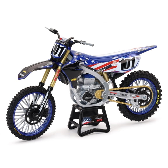 NewRay Yamaha YZ450F Motocross of Nations Bike Eli Tomac Race Team Replica, 1:12 Scale