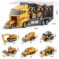 thumbnail image 2 of Set de coche de juguete TEMI para niños pequeños, construcción fundida a presión con tapete de juego, 2 of 7