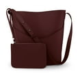 thumbnail image 2 of Women PU Leather Bucket Tote Shoulder Bag Handbag Purse with Small Bag, 2 of 5