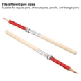 thumbnail image 4 of Uxcell Pencil Extenders, 12 Pack Wooden Handle Drawing Shading Art Adjustable Pencil Holder Extender, Wood Color, 4 of 5