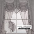 thumbnail image 4 of Regal Home 5-PC 84" Long Sheer Cascade Curtain Panels, Valance & Tiebacks, Grey, 4 of 7