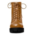 thumbnail image 3 of Unique Bargains Bottes de Combat à Talons Épais à Plateforme pour Femmes, 3 of 6