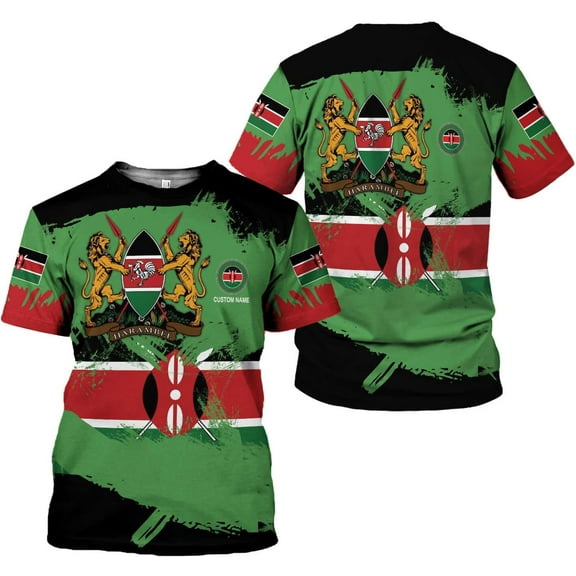 Personalized Kenya Flag 3D Shirts - Kenyan Pride Gift (T-shirt, S)