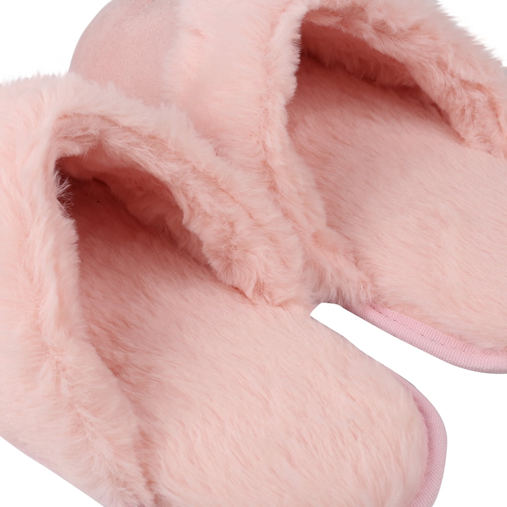 Women's Comfy and Soft Slip-On Plush Luxury Spa Slippers With Closed Toe (Pink) (US Women's Size 10)