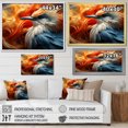 thumbnail image 3 of Designart "Heavenly Hues Shape Abstract Flight" Animals Bird Picture Framed Wall Art Living Room, 3 of 5