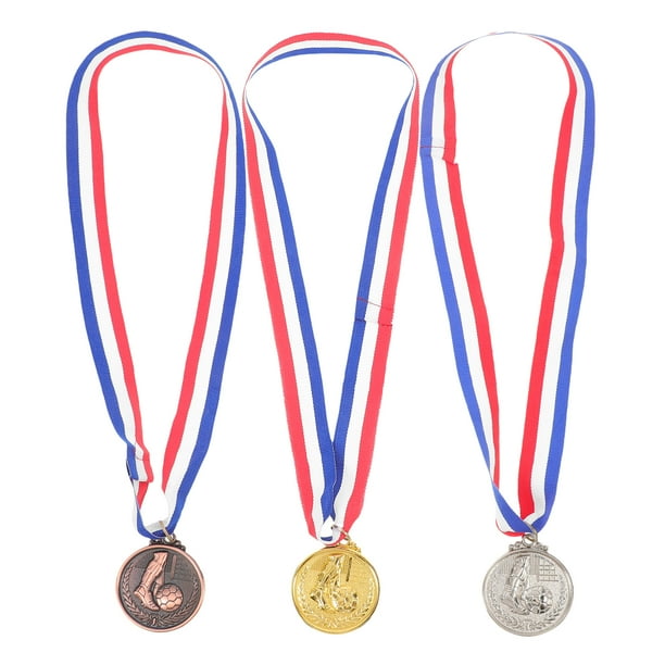 BRIGHTFUFU Medallas de premio, 3 uds., medallas de ganador, premios para competiciones, medallas de ganador deportivo (5cm)