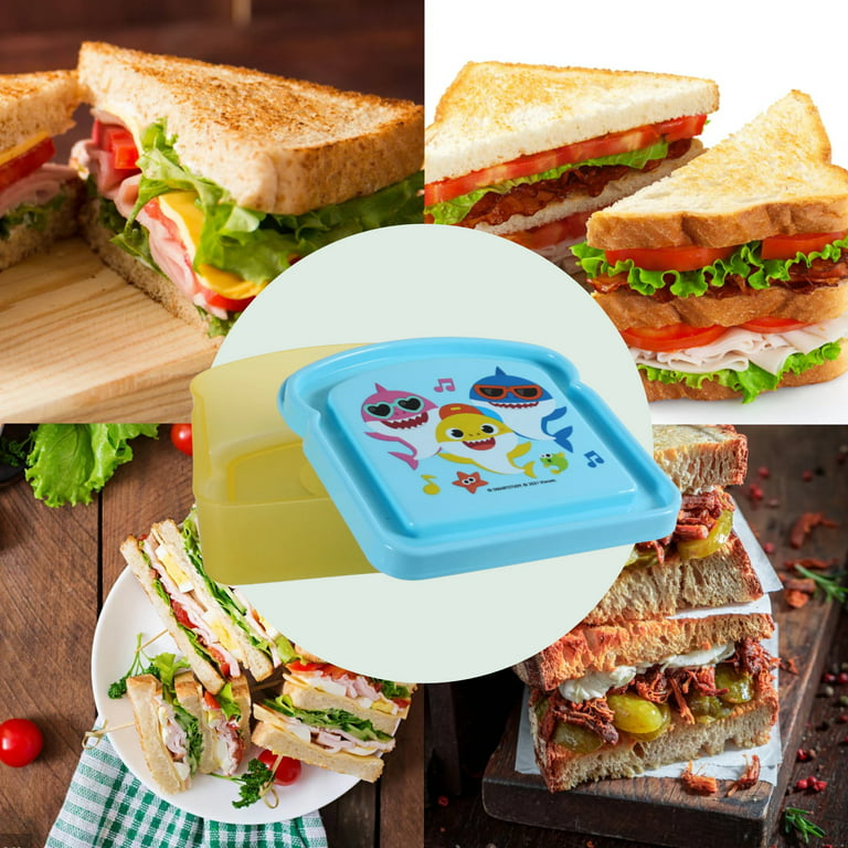 Baby Shark Lunch Box Kit for Kids Includes Snacks Storage Sandwich  Container and Tumbler BPA-Free, Dishwasher Safe Toddler-Friendly Lunch  Containers