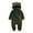 Army Green, variant on Baby Newborn Snowsuit Bear Onesie Winter Fleece Hoodie Bodysuit Thick Romper Infant Padded Jumpsuit Coat for Girls Boys Size 0-12M