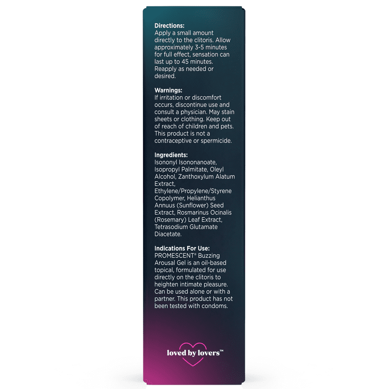 Promescent Buzzing Arousal Gel for Women, Intimate Clitoral Sexual Enhancers 5oz