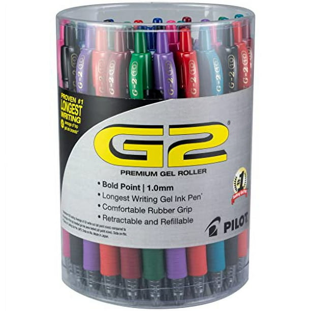 PILOT G2 Premium Refillable & Retractable Rolling Ball Gel Pens, Bold