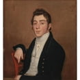 thumbnail image 3 of Joseph Wood 12x13 Black Modern Framed Museum Art Print Titled - Portrait of Mendes Cohen (1818), 3 of 5