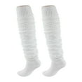 thumbnail image 2 of 1 Pair Slouch Socks Solid Color Breathable Polyester Women Calf Stockings for Cosplay, 2 of 8