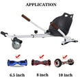 thumbnail image 5 of All In One 1 Hover Cart Attachment For Hoverboard - Transform your Hoverboard into a Go Kart with Hovercart - White, 5 of 5