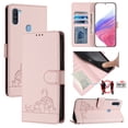 thumbnail image 2 of Samsung Galaxy A11 Case ,Cat PU Leather Crossbody Lanyard Strap RFID Magnetic Wallet Compatible with Samsung Galaxy A11 Cover, 2 of 5