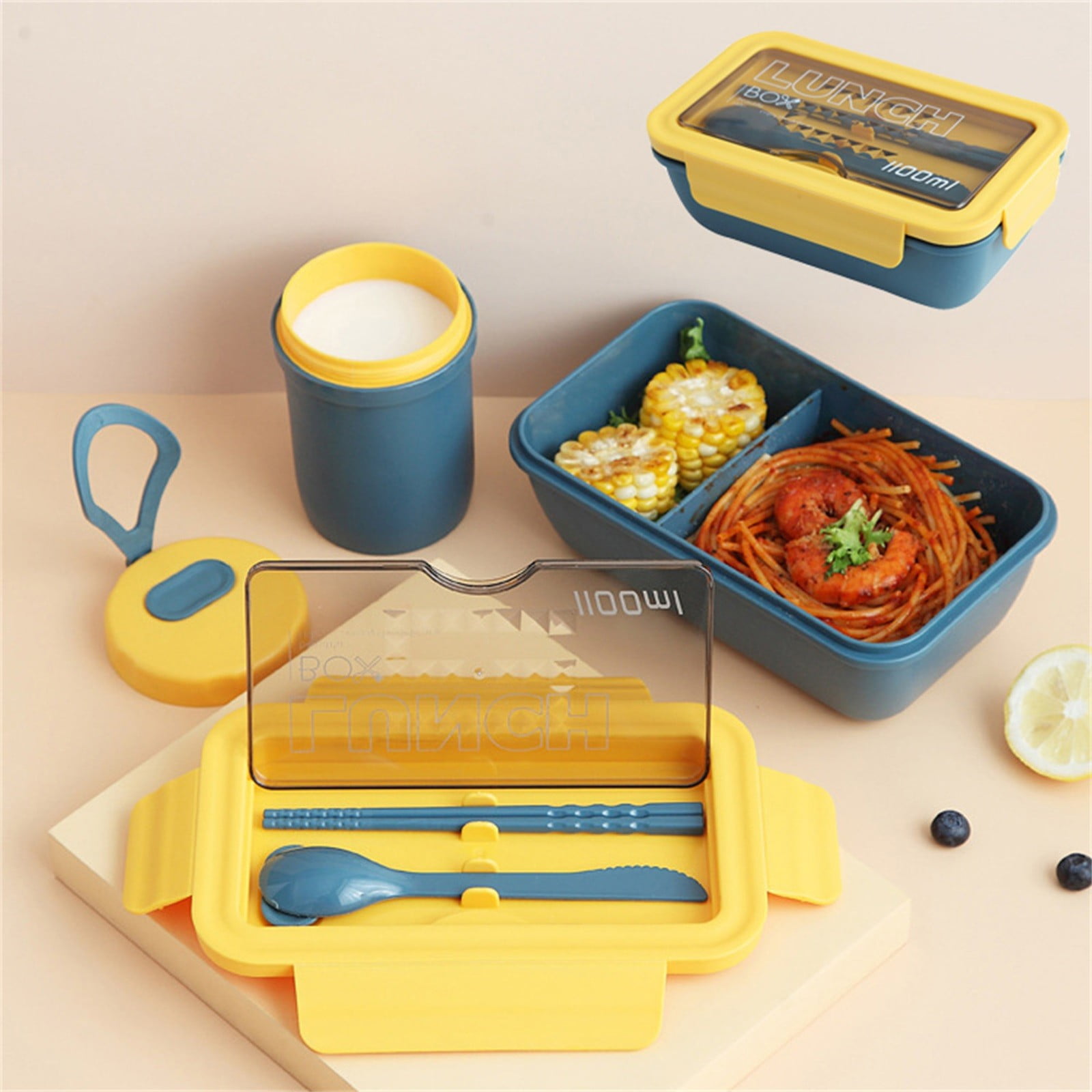 304 Stainless Steel Insulated Lunch Box Sealed Crisper Double Deck  Compartment Lunch Box Microwave Portable Lunch Box