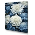 thumbnail image 2 of Designart "Muted Blue And White Minimalist Mums II" Mums Canvas Prints, 2 of 7