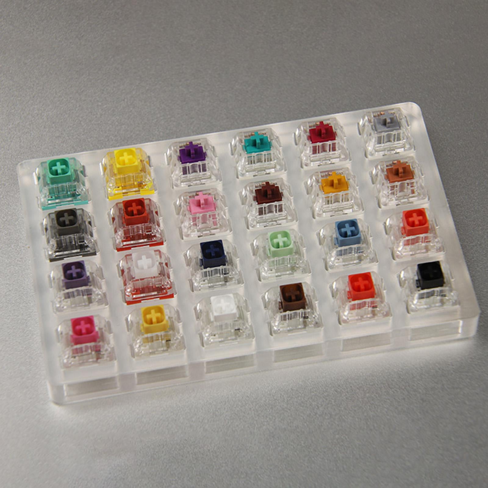 Key Clear Switches Switch Sampler for Mechanical Keyboard, 24, Durable Material