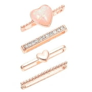 4 Pcs Strap Decorative Ring Watch Rings Watchband Charm Accessories Diamond Decorate