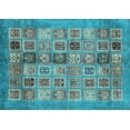 thumbnail image 1 of Ahgly Company Indoor Rectangle Abstract Light Blue Modern Area Rugs, 6' x 9', 1 of 4