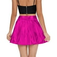 thumbnail image 4 of Sngxgn Women's High Waist Pleated Mini Skirt Flared Flowy A Line Skirts(Hot Pink,M), 4 of 8