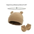 Hat Girls Boys Gloves Hat 2pcs Bear Ear Solid Color Warm Baby Cap Glove