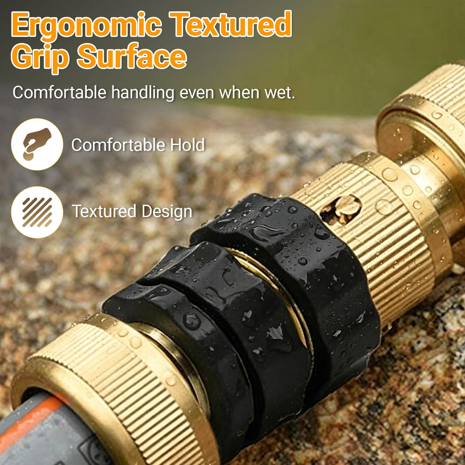3/4 Inch Garden Hose Quick Connector, Quick Connect Hose Fittings with Gasket, Robust and lightweight structure