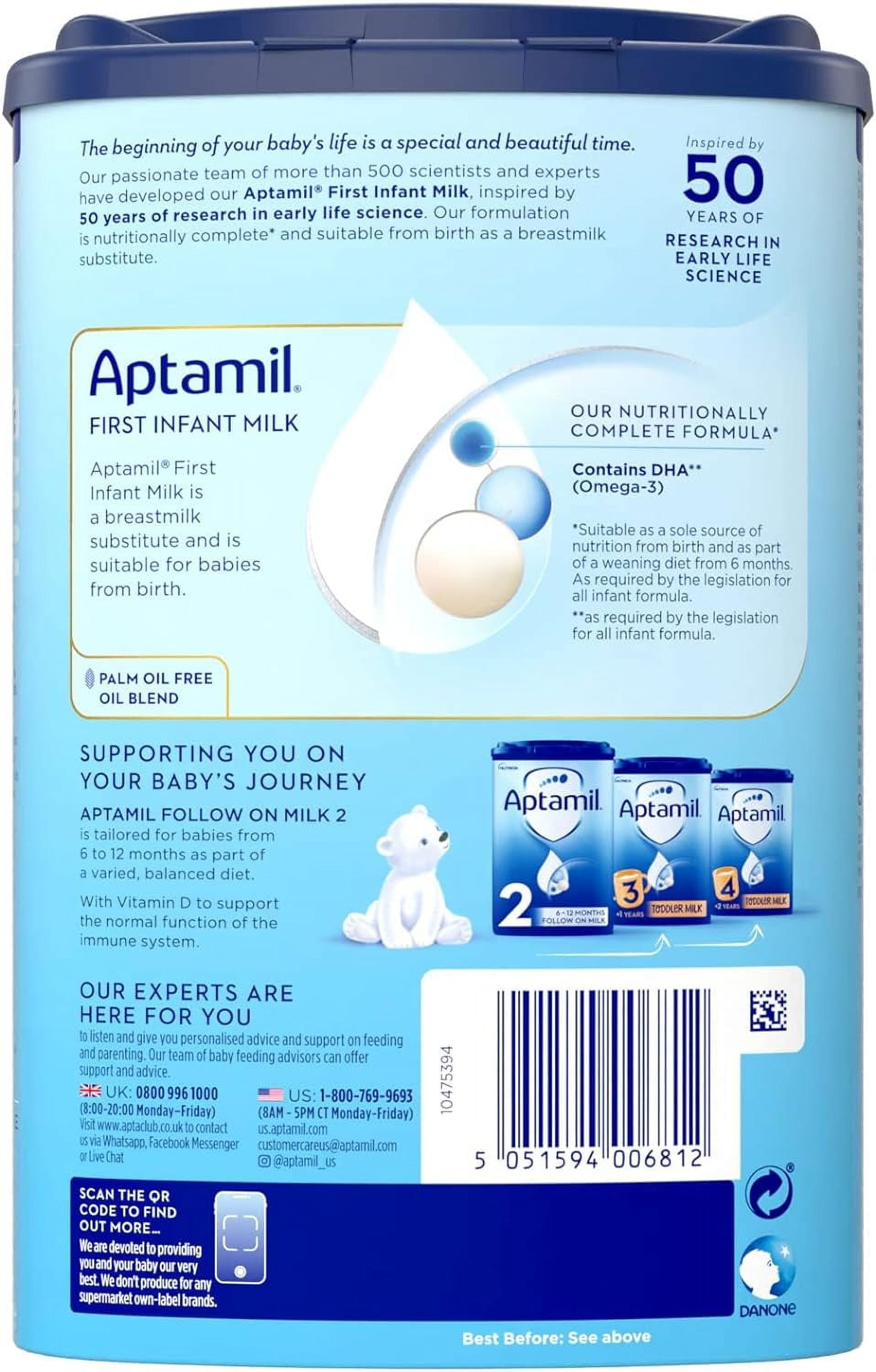 Aptamil, Baby And Toddler Milk