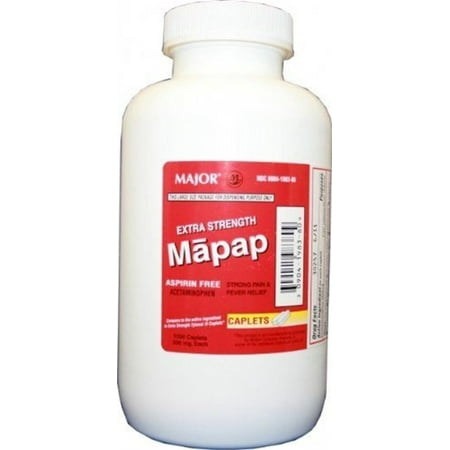 Mapap Caplets Extra Strength 500mg - 1000 Count
