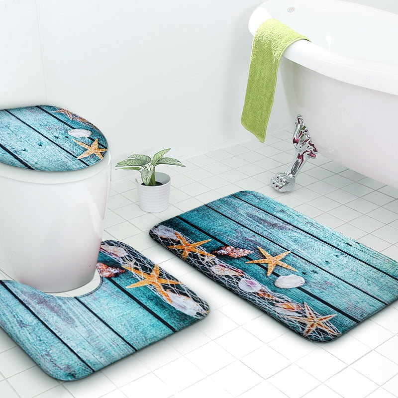 Ocean bath rug