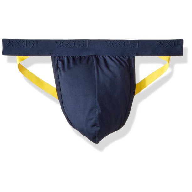 2(X)IST Mens Underwear Yellow XL Jock Strap Logo Print XL