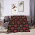 thumbnail image 7 of KLL Fleece Blanket Plush Throw Blanket Gold Glitter Heart ,Soft Fuzzy Cozy Flannel Blanket for Couch Sofa Bed.(40"x30" ), 7 of 7