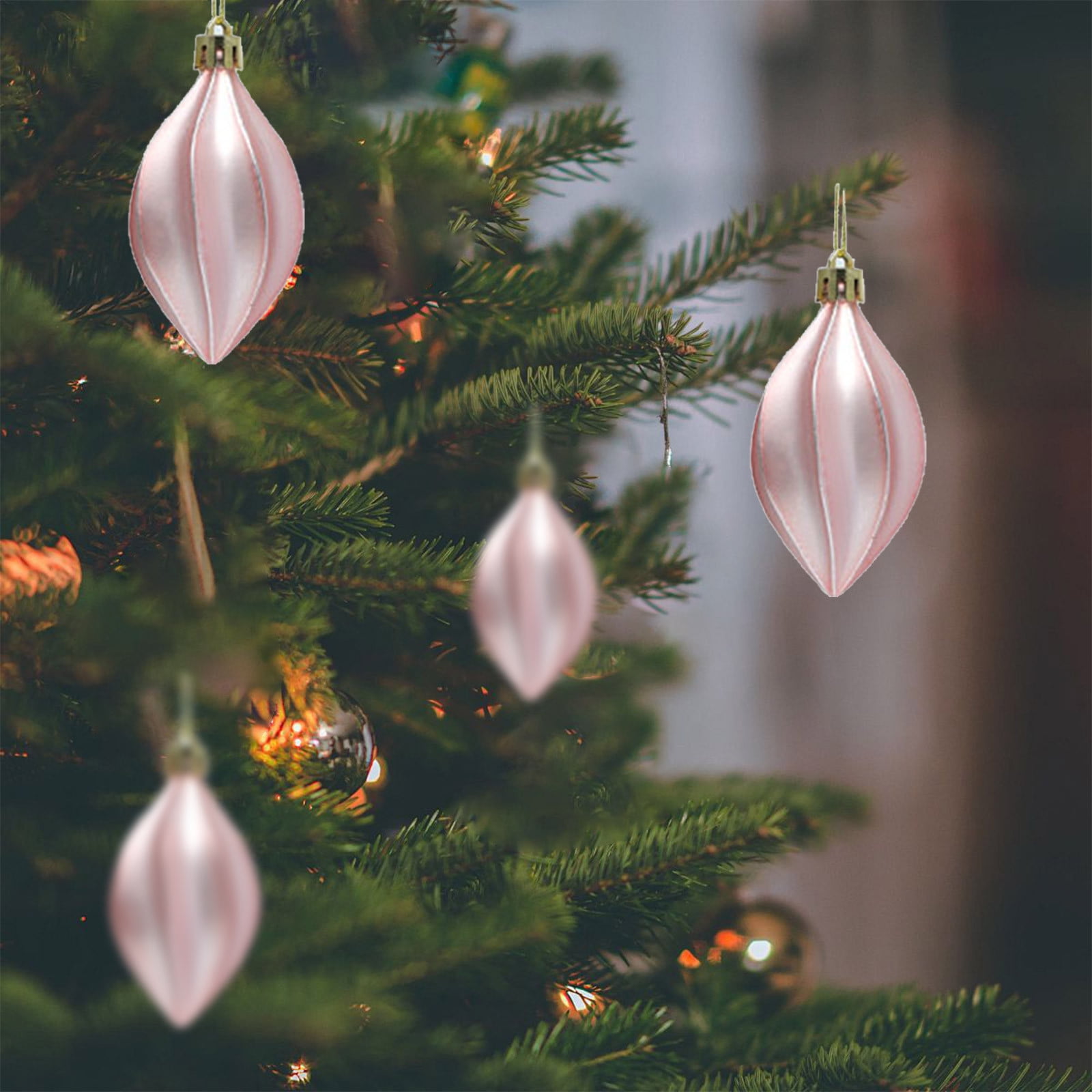 VikakioozeChristmas Gift, Electroplated Plastic Shaped Christmas