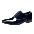 thumbnail image 6 of Dakaela Men's Slip on Oxford Dress Shoes Classic Uniform Work Oxfords Wingtip Lace up Casual Loafers, 6 of 7