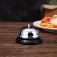 thumbnail image 4 of HLONK Classic Stainless Steel Service Bell Restaurant Call Bell Reception Service Bell (Black+Silver), 4 of 6