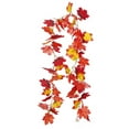 thumbnail image 2 of Vikakiooze Home Decor Autumn Maple Leaf Berry Pumpkin Garland Window Wicker Decoration Door Hang, 2 of 6