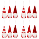 thumbnail image 1 of Muñeca de peluche Gonk Santa colgantes decoración del árbol de Navidad decoración del hogar rojo 3 piezas, 1 of 2