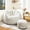 WHite, variant on Adult Bean Bag Chair with Footstool Comfortable Bean Bag Reading Chair Premium Memory Foam-Filled Bean Bag Chair Perfect for Living Rooms and Bedrooms White