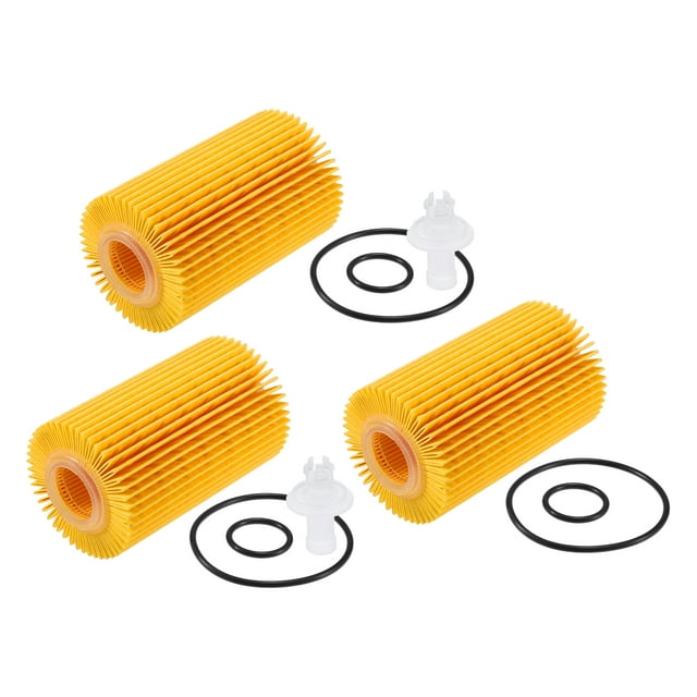Juego de 3 filtros de aceite del motor para Toyota Land Cruiser 8 Cil 5.7L 2008-2021 con junta No.0415238020