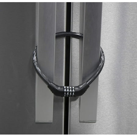 Urban August Fridge Lock: Multi-Functional Cable Combination Lock, for French-Door Refrigerators and Cabinets (Two)