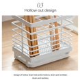 thumbnail image 4 of Cocina Creativa Sin Perforaciones, Encimera Montada En La Pared, Soporte De Palillos De Hierro De Doble Propósito, Estante De Drenaje De Almacenamiento De Palillos De Diseño Hueco Monstrate HA018830-00, 4 of 7