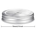 thumbnail image 2 of 15 packs steel regular mouth mason silver jar lids with straw hole compatible with mason jar, 2 of 5