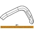 thumbnail image 2 of Jeep CHRYSLER OEM-Front Fender Flare Wheel Well Arch Molding Right 1YW28RXFAD, 2 of 2