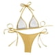 thumbnail image 5 of Tankini para mujer, bikini liso sin espalda, de dos piezas, estilo vendaje, para playa, dos piezas, tankini, 2 piezas, 5 of 9