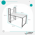 thumbnail image 2 of Escritorio Minimalista para Oficina Urban Design, 3 Repisas blanco Urban Design DNZ1260D, 2 of 10