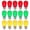 Red/Green/Yellow, variant on Leadleds 15 Pack S14 LED String Light Bulbs, Shatterproof Vintage Edison Style, 1 Watt (11W Equivalent), 2700K Warm White, Waterproof, E26 Base for Outdoor/Indoor Use
