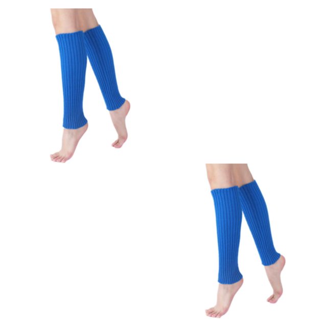stanreset Lot de 2/lot Style Rétro Jambe - Texture Douce pour la Peau Fashinable 2 Pcs Coloré et Chaud pour Toutes Occasions Tendance Bleu Klein 1 2Set