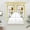 yellow, variant on Sunflowers Swag Valances for Windows 2 Pack, Kitchen Window Curtains 36 Inch Length, Yellow Floral Botanical Checkered Rustic Privacy Swag Curtains for Living Room/Bathroom with Rod Pocket 36"x36"